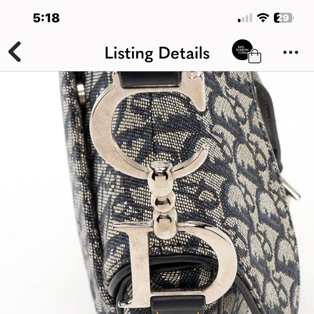 Authentic Christian Dior Saddle Bag